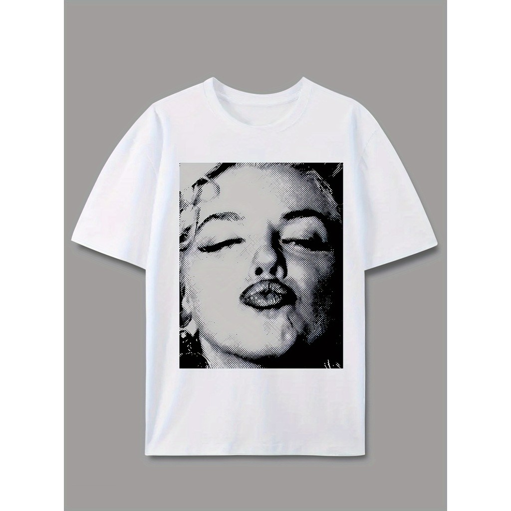 Camiseta Unissex Monroe Graffiti Streetwear Americana Confortável Moderna Estilosa Casual Casal