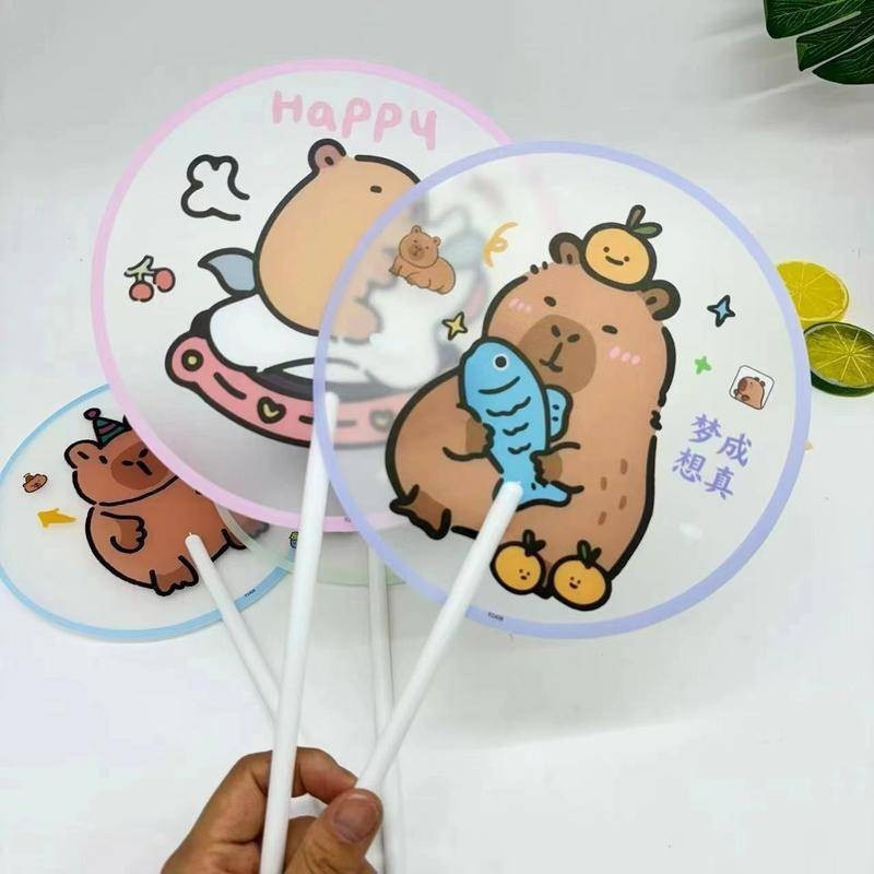 1 peça capivara bonito portátil Mini ventilador Kawaii dança casamento estudante papelaria amigos colegas de classe meni