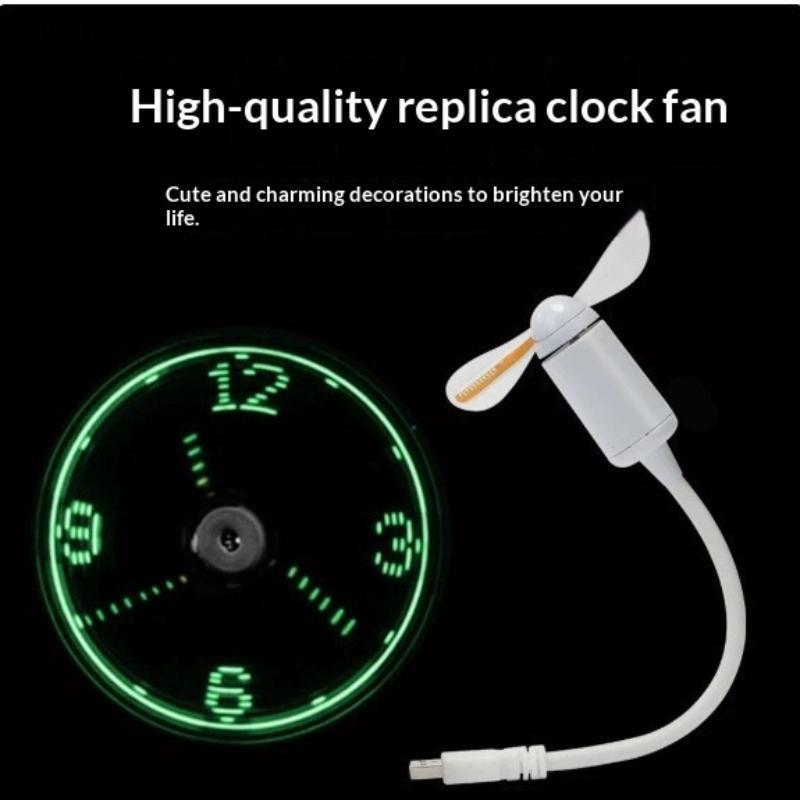 AYE Criativo LED Clo Ventilador Display Digital Texto Piscando Alimentado Por USB Mini Presente Divertido Para Amigos Tr