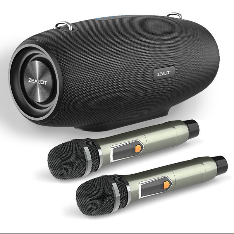 S67 dança quadrada de alta potência Bluetooth família K-Song alto-falante sem fio microfone duplo KTV áudio 100W
