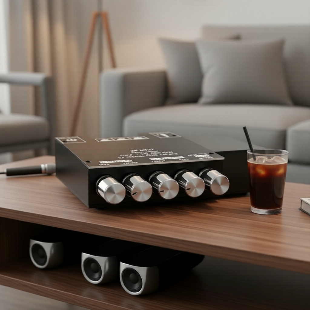 Módulo Amplificador ZK-MT21, 2.1 Canais, 50W×2 + 100W Saída para Subwoofer, com Ajuste de Agudos/Graves, DIY para Áudio