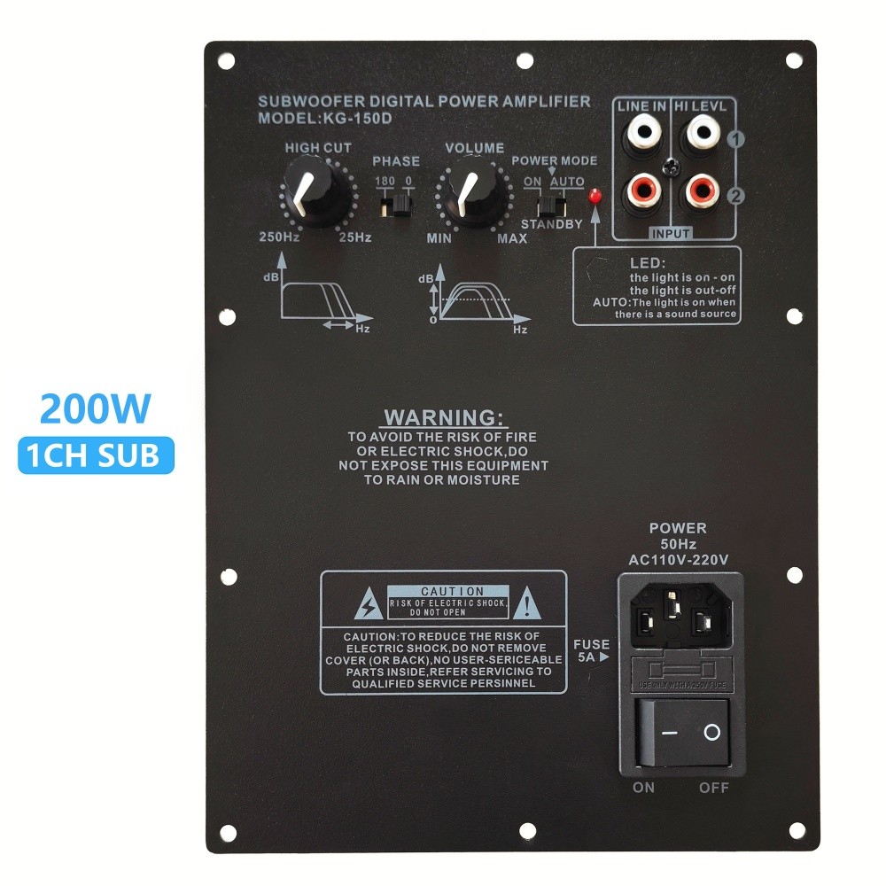 110V 220V 200W 100W Subwoofer Pesado Placa Amplificadora De Potência Digital Ativa Baixo Puro 4ohm 8ohm Diy Alto-Falante