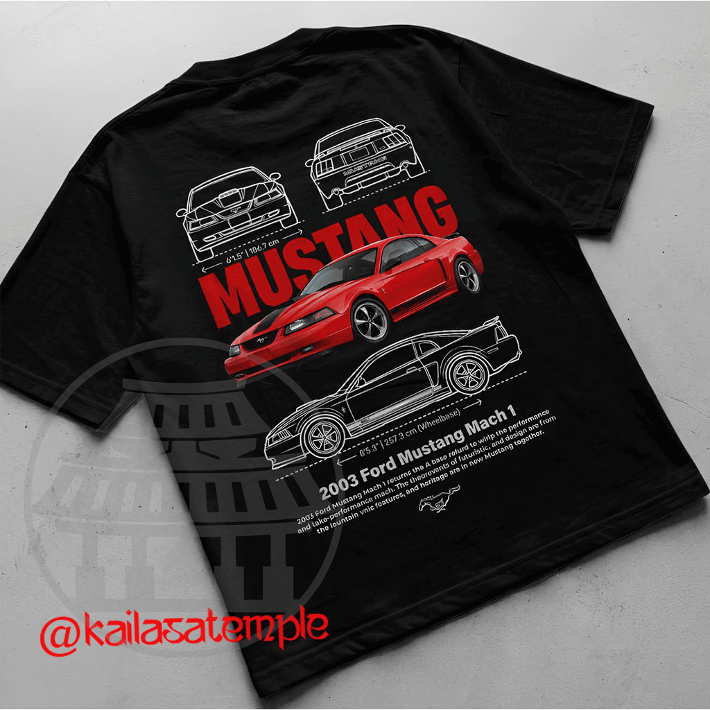 Camiseta Ford Mustang Mach 2003 Classic Muscle Car Performance Premium 100% Algodão Unissex