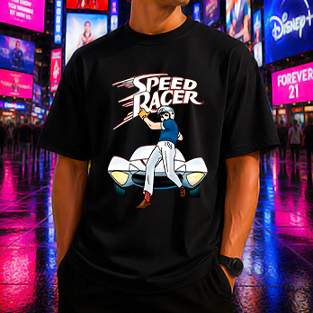 Camiseta Desenho Retrô Speed Racer Anos 60 70 80 90 Vintage Mach 5 Corredor Piloto Corrida Algodão Casual Unissex
