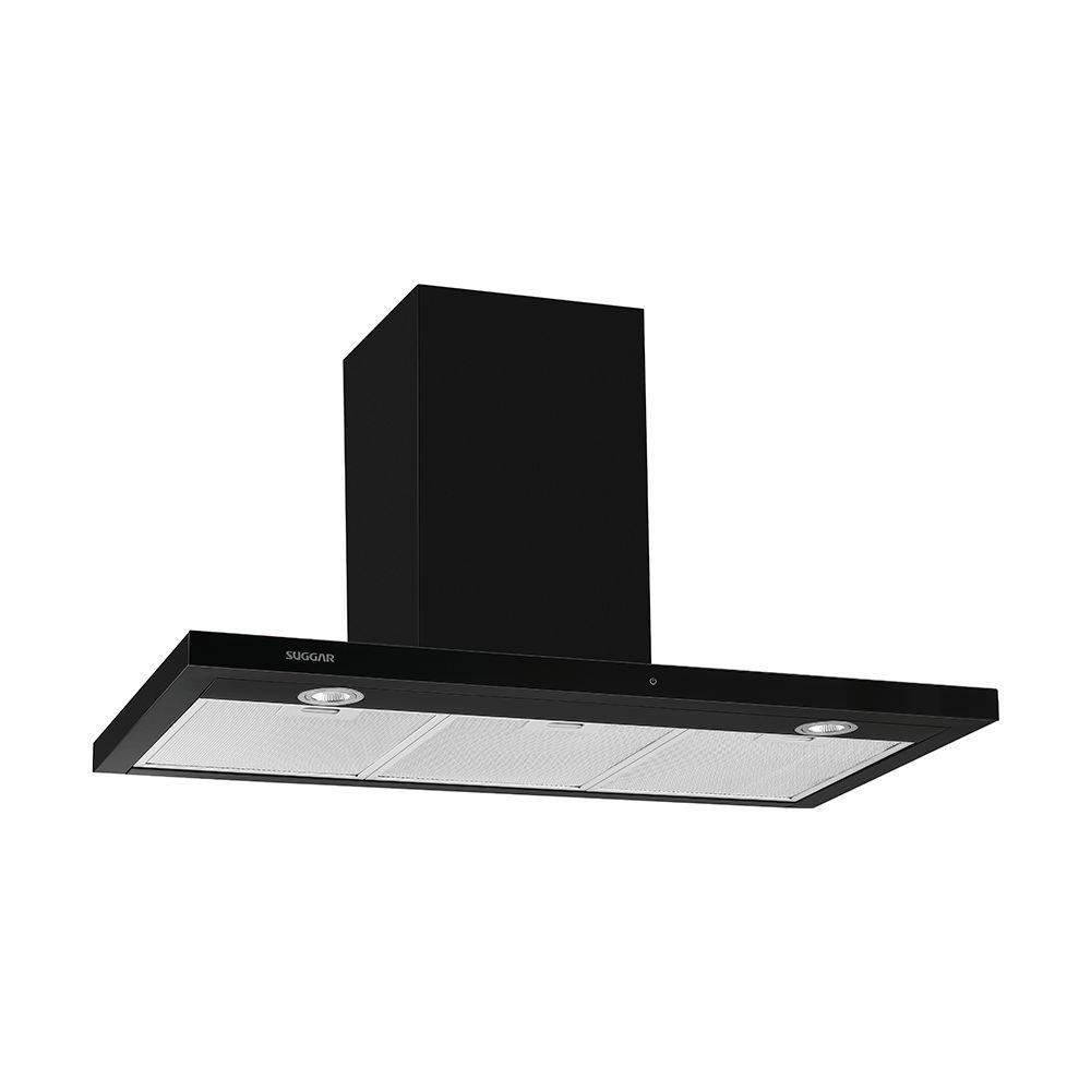 Coifa De Parede Suggar 90cm Granada Slim Touch Display Digital TP1191PT Preto 110V