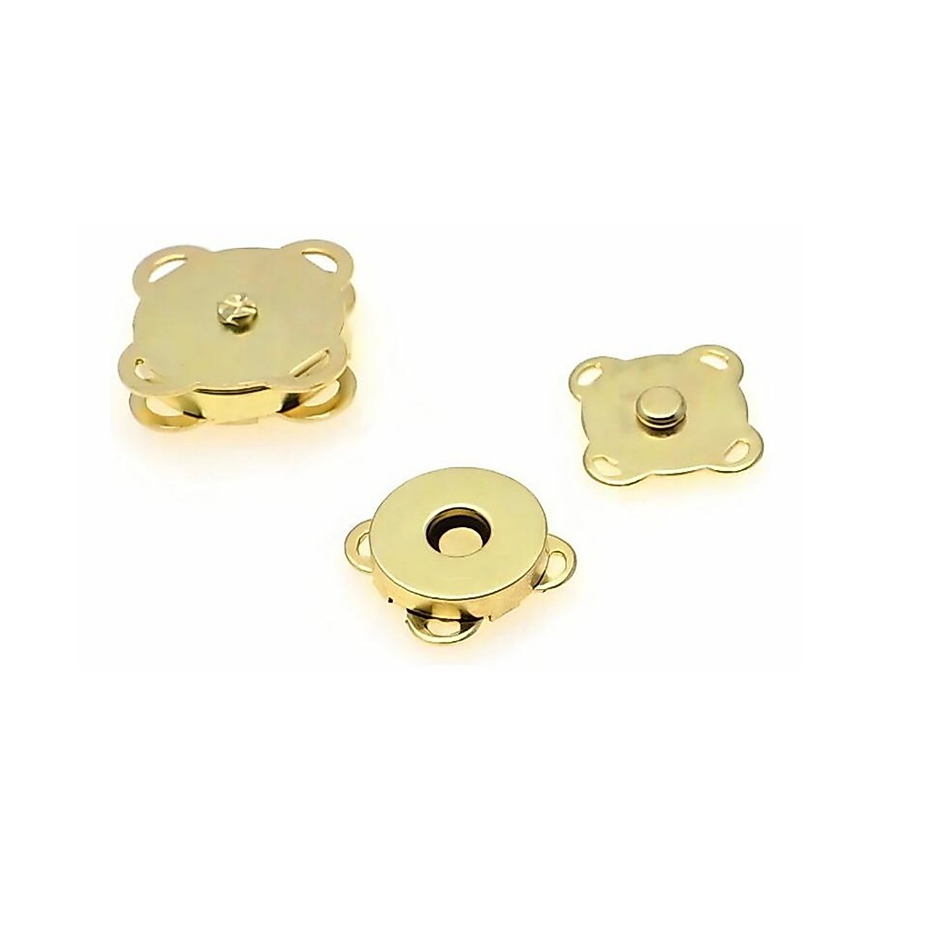 Botao Magnetico Imantado Ima Pacote com 6 Unidades Prata Dourado Preto