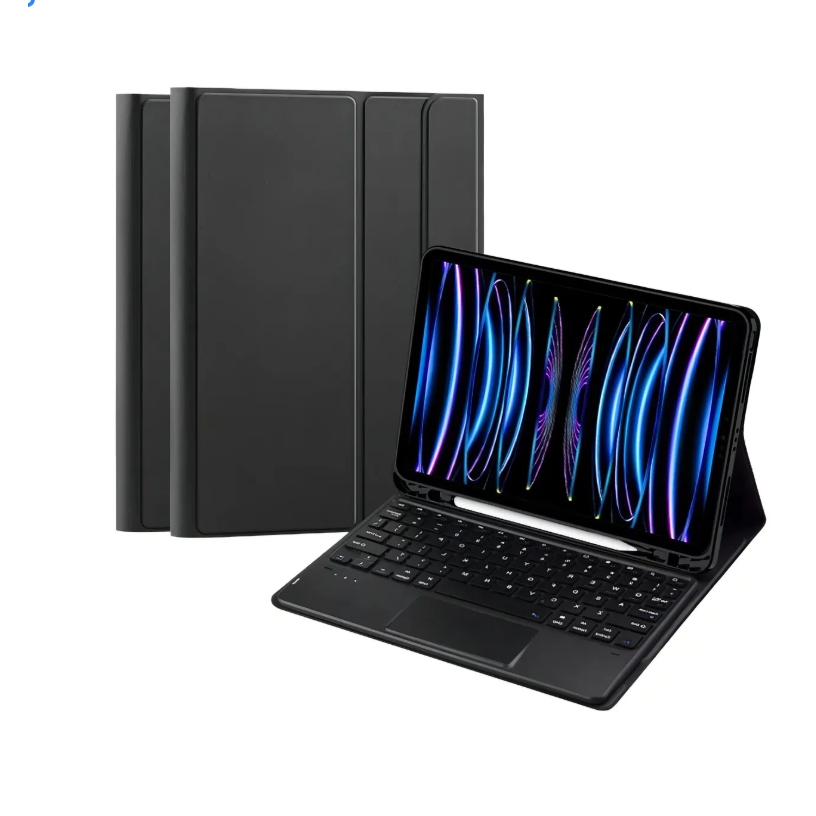 Capa com Teclado iPad 9a Geração 10.2/10.5 Pol Preto Touchpad Imantado