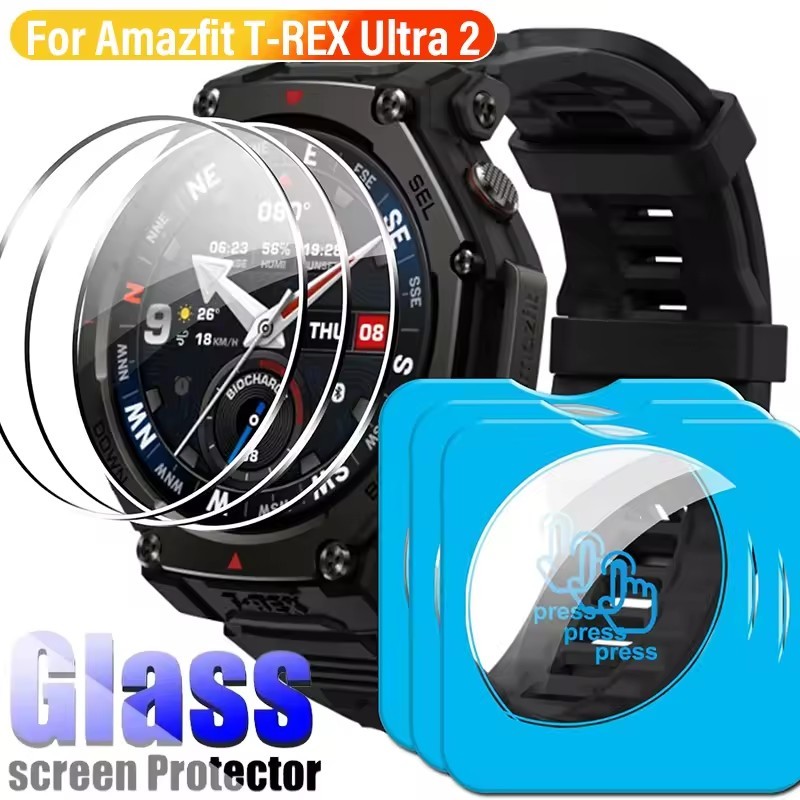 Filme Protetor De Smartwatch 5-2 Unidades-Flim De Posicionamento-Sensível Ao Toque-HD Vidro Temperado-Anti-Riscos , Fáci