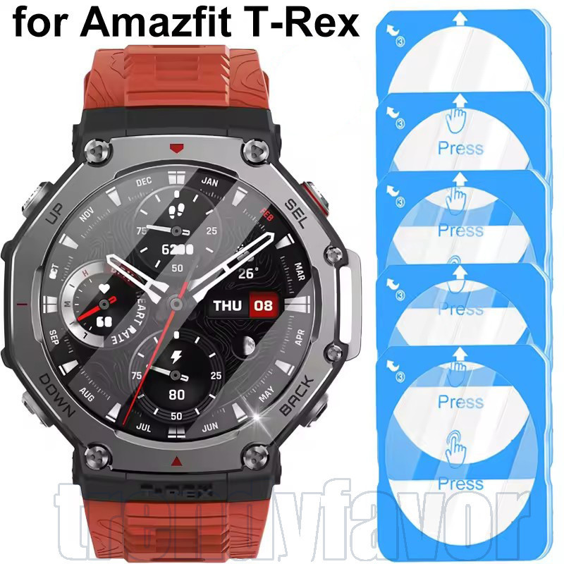 1/5 Unidades De Posicionamento Temperado Flim Para Amazfit T-Rex3-Protetor De Tela Transparente HD-Fácil De Usar-Vidro S