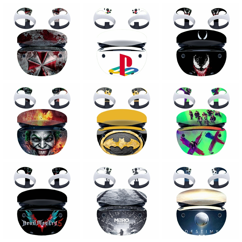 Adesivo De Pele De 60 Cores Compatível Com Sony PlayStation VR2 Decalque De Vinil Conjunto Completo De Película Protetor