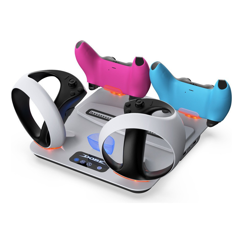 Carregador Ps5 Slim Dock 4 Portas Dobe Usb Vr2 Base Cooler P5-3550T