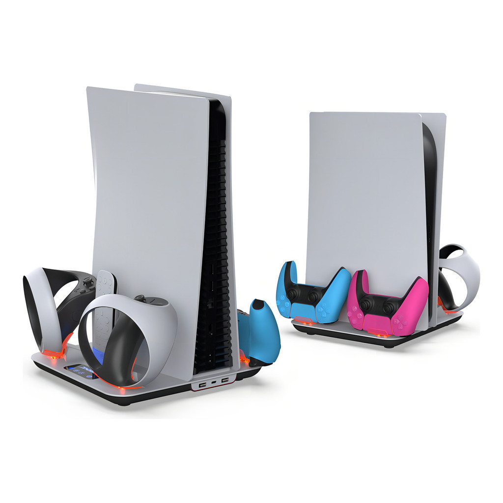 Carregador Ps5 Slim Dock 4 Portas Dobe Usb Vr2 Base Cooler P5-3550T