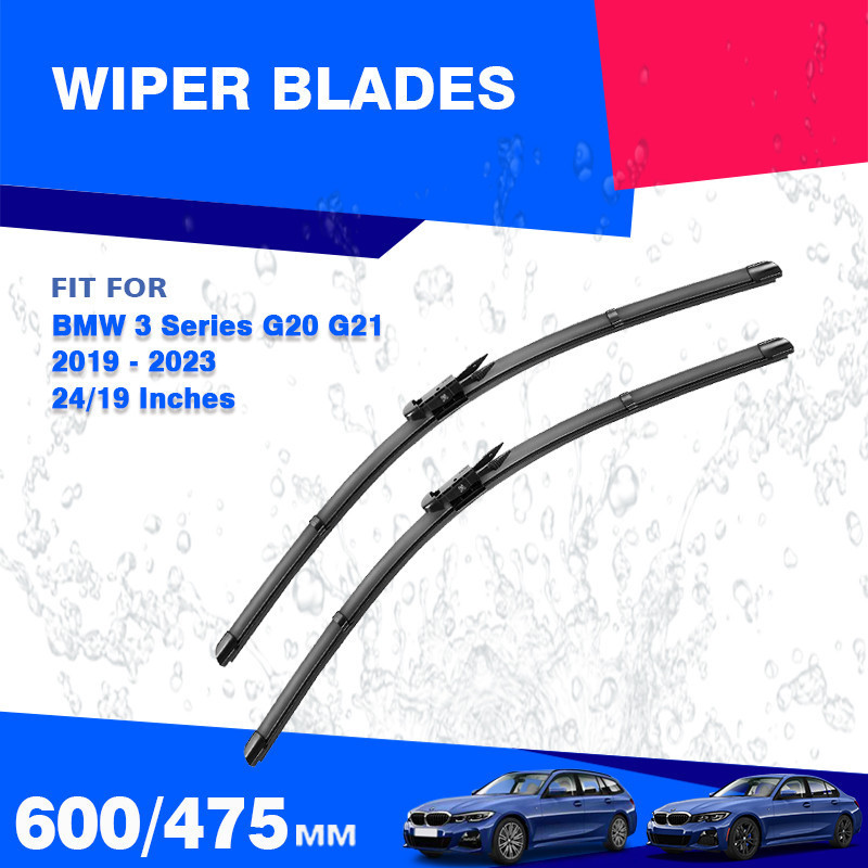 Lâminas De Limpador Dianteiras/Traseiras Para BMW Série 3 G20 G21 2019 2020 2021 2022 2023 318d 320i 320d 340i 330i 330e