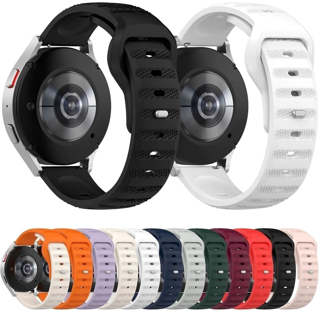Pulseira Silicone Emborrachada Pino Sport Para BIU 6/ACTIVE 5/ Samsung/Xiaomi/Active2 /Gtr/Gts/Bip U 20mm e 22mm