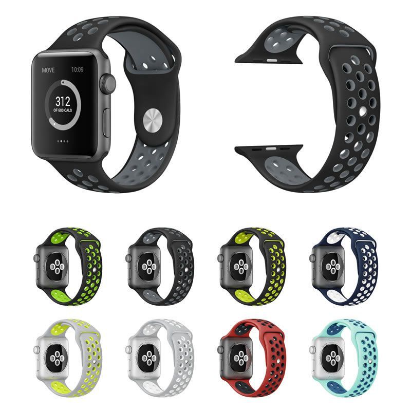 Pulseira NK-Sport Silicone LTimports para Apple Watch 42mm Series 11/10 41mm 9/8/7 40mm 6/5/4/SE e 38mm 3/2/1