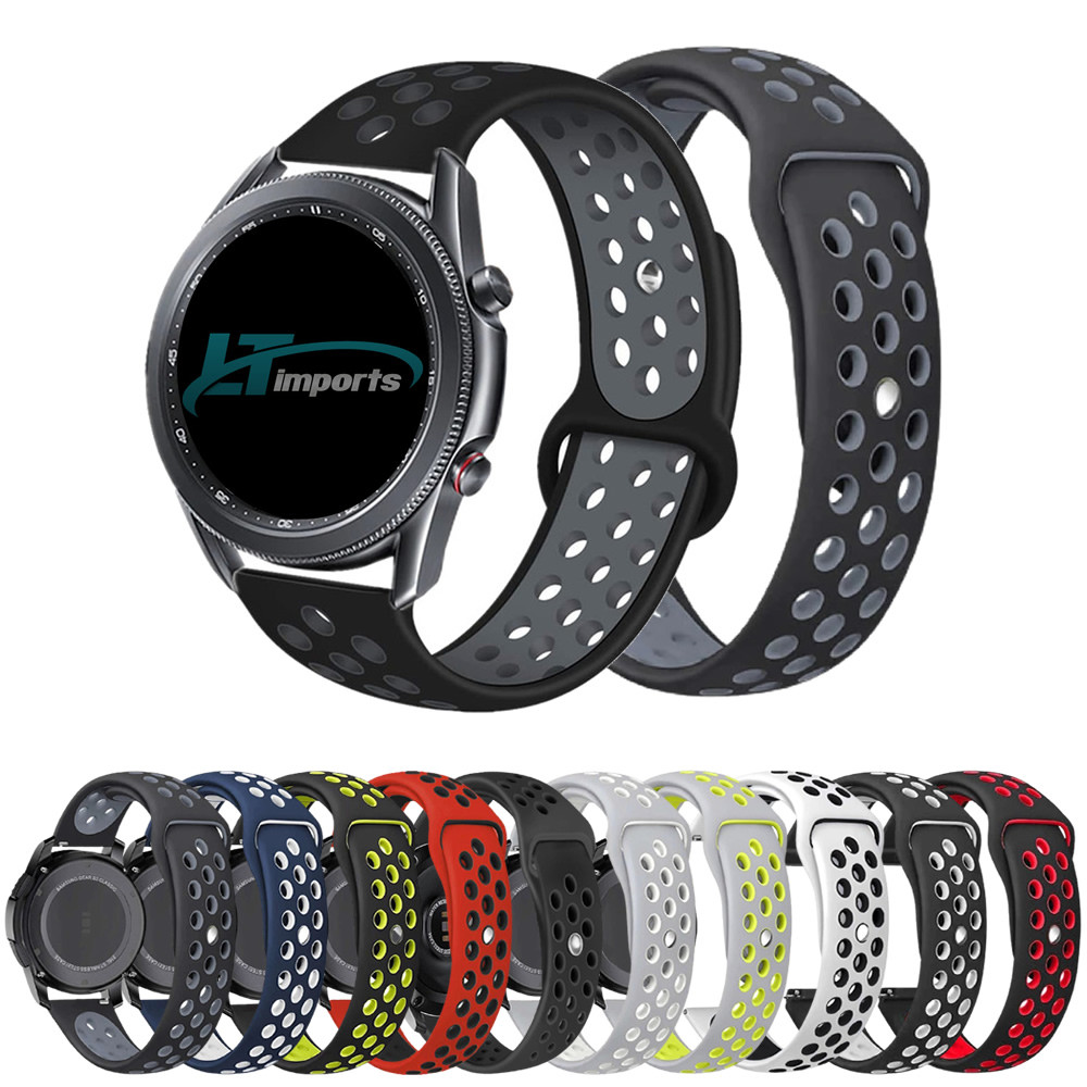 Pulseira 22mm Sport Silicone LTimports P/ Samsung Galaxy Watch 3 45mm Watch 46mm Sm-R800 Gear S3 Frontier Amazfit GTR 4