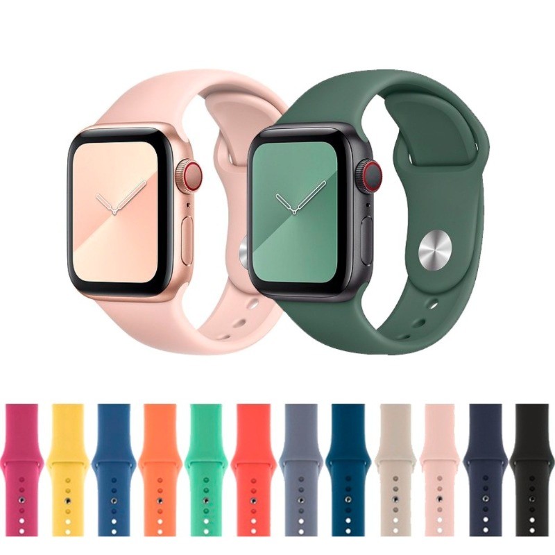 Pulseira Sport Silicone Lisa Para Apple Watch 42mm-49mm Series 1, 2, 3, 4, 5, 6