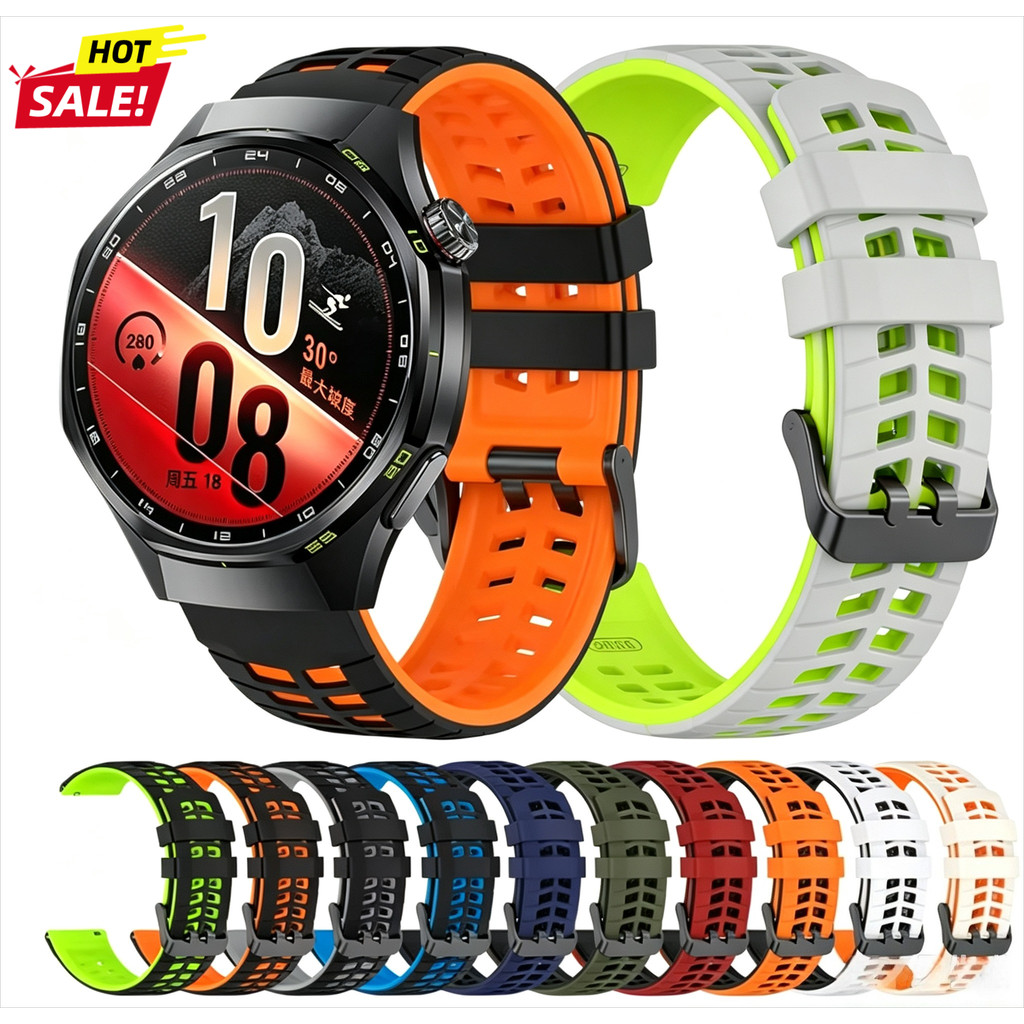 Pulseira Respirável De Sarja De 22 Mm Para Huawei Watch GT 7 Pro 6 5 4 3 46 Ultimate Sports Silicone Strap Substituição