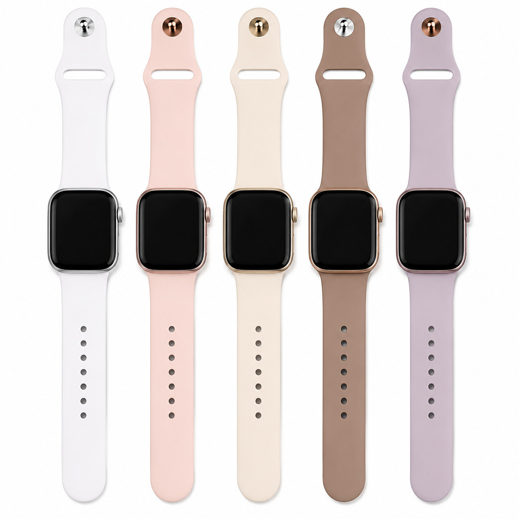 Pulseira Silicone Sport Lisa para Apple Watch 38mm 40mm 41mm 42mm 44mm 45mm 46mm 49mm Ultra Series SE