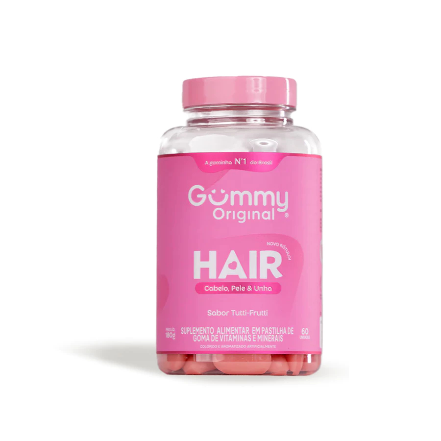 Gummy Hair Original 60 Gomas | Cabelos Fortes, Brilho e Saúde Diária