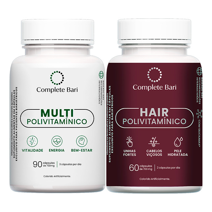 Multivitamínico Complete Bari Biotina Forte Para Cabelos E Unhas Saudáveis Sem Sabor
