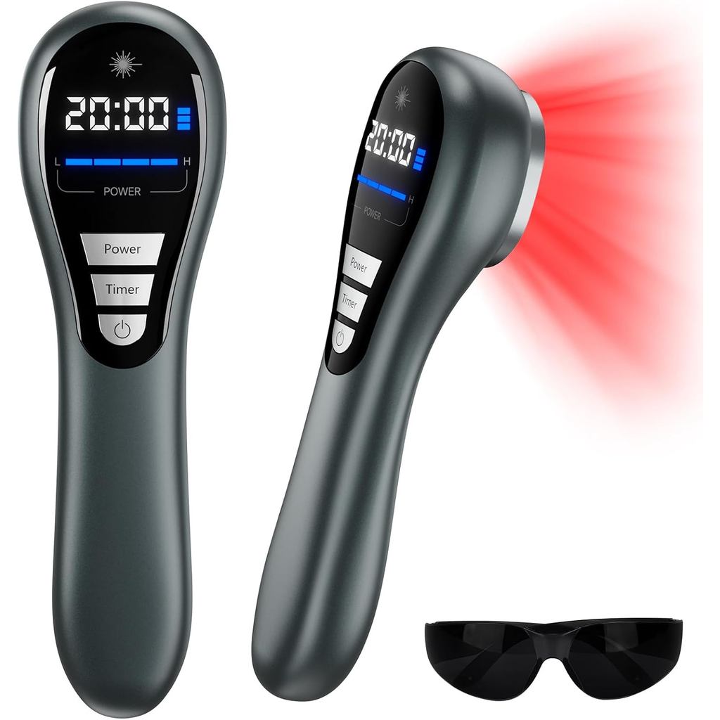 Handheld Red Light Therapy Device, Portable Near Infrared Light Therapy for Body, 650nm & 808nm Wireless Red Light Thera