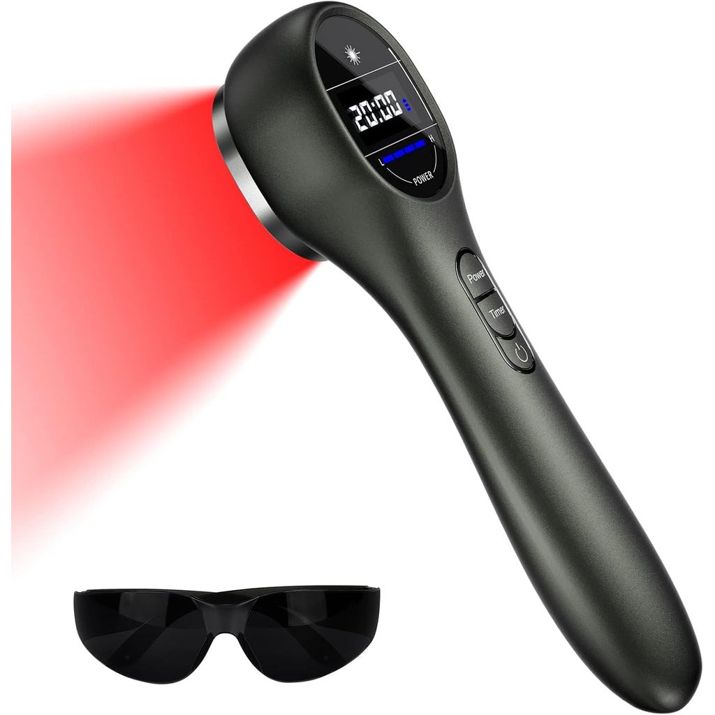 Red Light Therapy Device for Body, Near Infrared Light for Joint Muscle PainReIief with LED Display (3 x 808nm +14 x 650