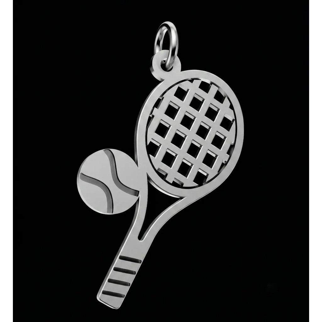 Pingente Beach Tennis Prata 925 Legítima Joia Exclusiva para Atletas O Presente Perfeito para Amantes do Esporte