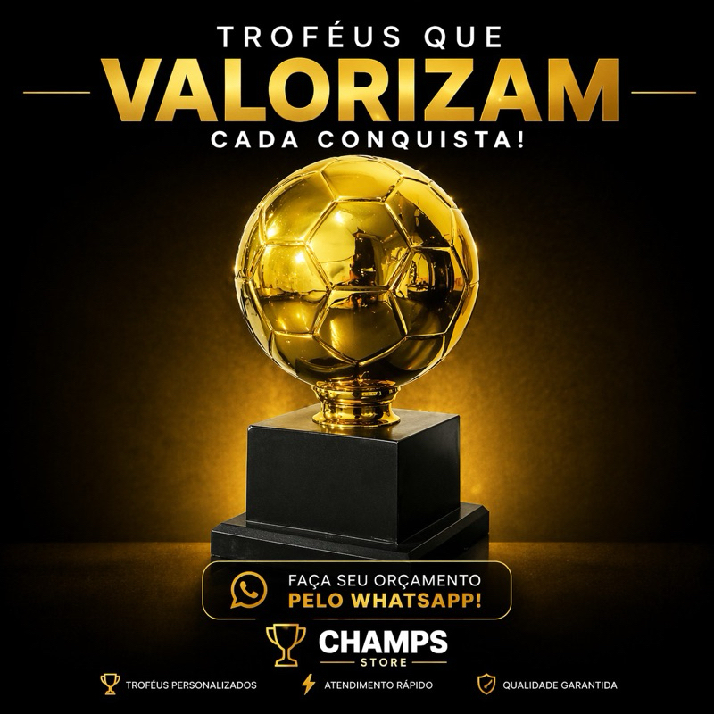 Troféu Bola de Ouro – Presente Perfeito para Amantes de Futebol! ⚽🏆