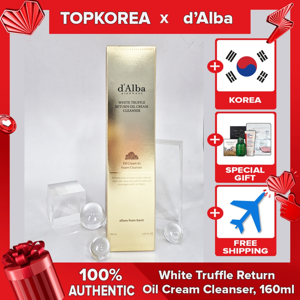 d'Alba White Truffle Return Oil Cream Cleanser 160ml/TUBE 100ml TOPKOREA Envio Da Coreia