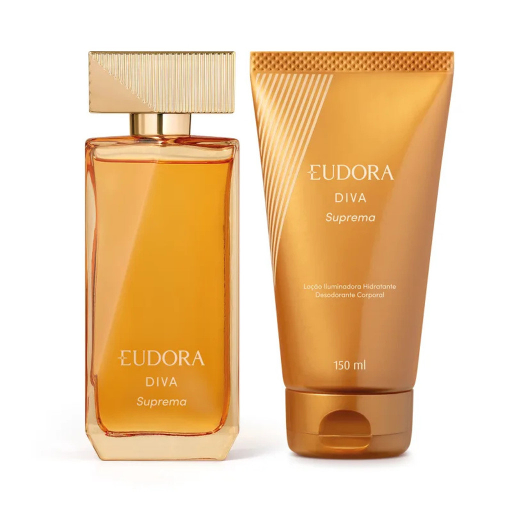 Combo Eudora Diva Suprema: Colônia 100ml + Loção Iluminadora Hidratante 150ml