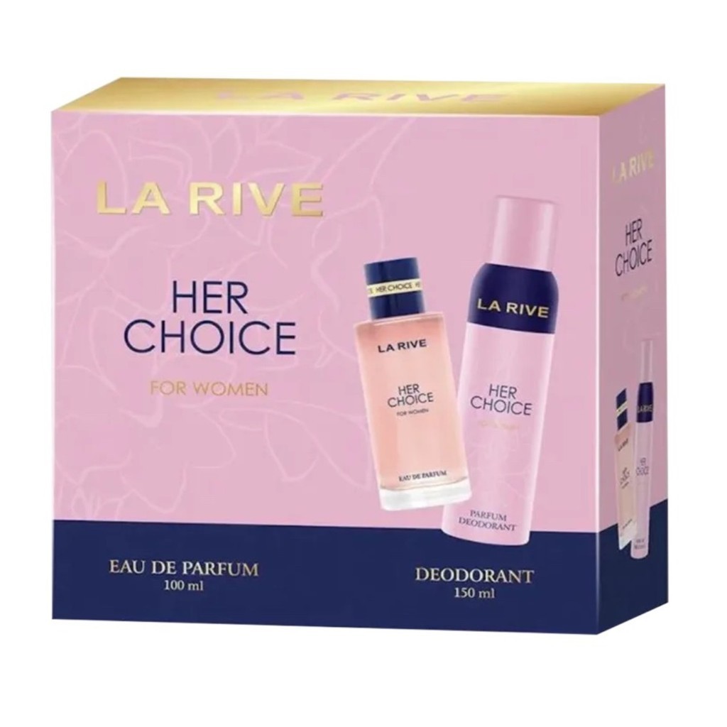 La Rive Her Choice kit Feminino - Eau de Toilette 100ml e Desodorante 150ml