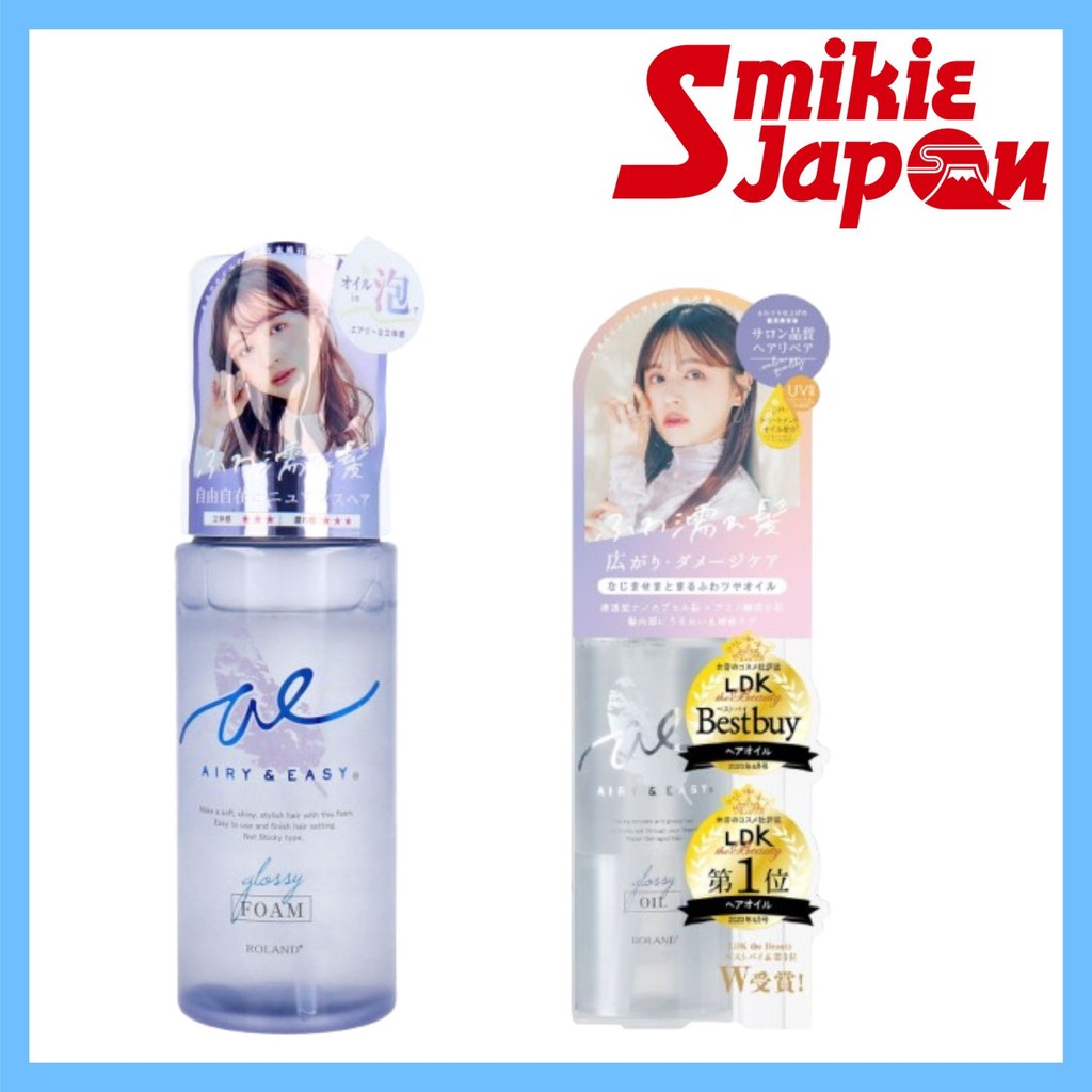 Cosmetex Roland Airy and Easy Glossy Oil Foam N 150ml and Repair Oil N 100ml Direct From Japan