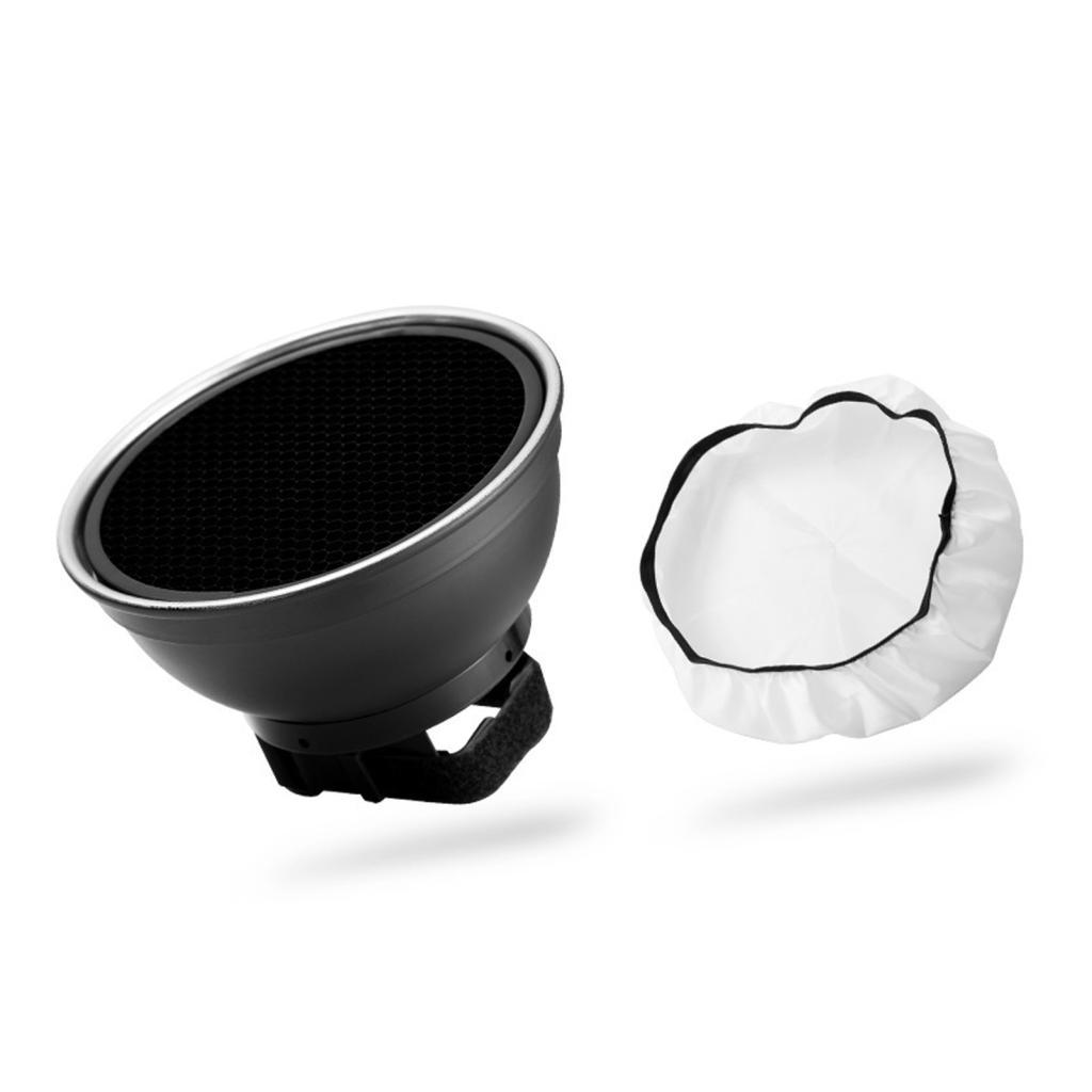 Eacam quadrado flash softbox refletor prato modificador de luz difusor beleza com grade 15cm dobrável para speedlights