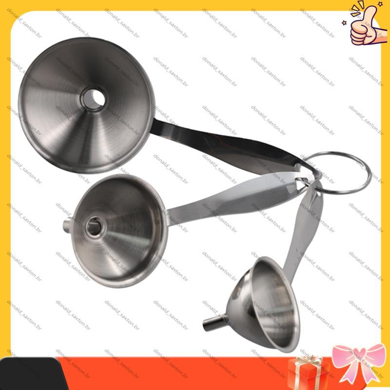 [Rápido D] Funis Para Encher Garrafas Conjunto De Funil De Cozinha Pequeno De Aço Inoxidável Transferência De Óleos Esse