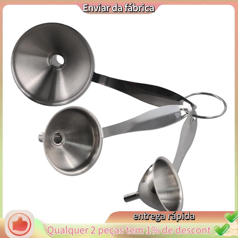 Funis Para Encher Garrafas De Aço Inoxidável Pequeno Conjunto De Funil De Cozinha Transferência De Óleos Essenciais Líqu