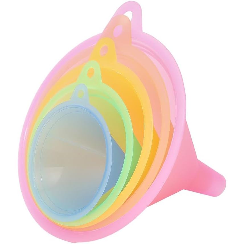 Conjunto de Funis de Plástico Grandes para Cozinha com Bico Estreito para Encher Garrafas e Transferir Ingredientes Líqu