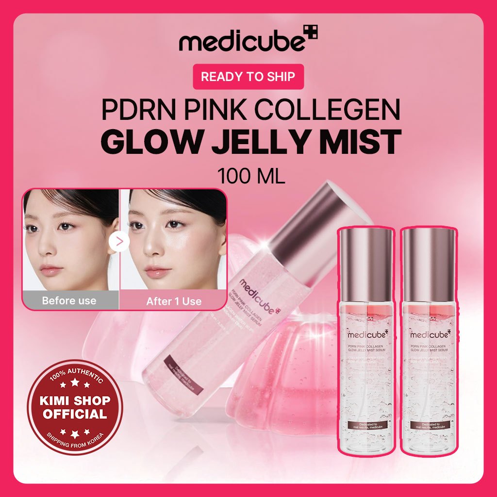 [medicube] Pink PDRN Collagen Glow Jelly Mist Serum 100ml Pacote Duplo