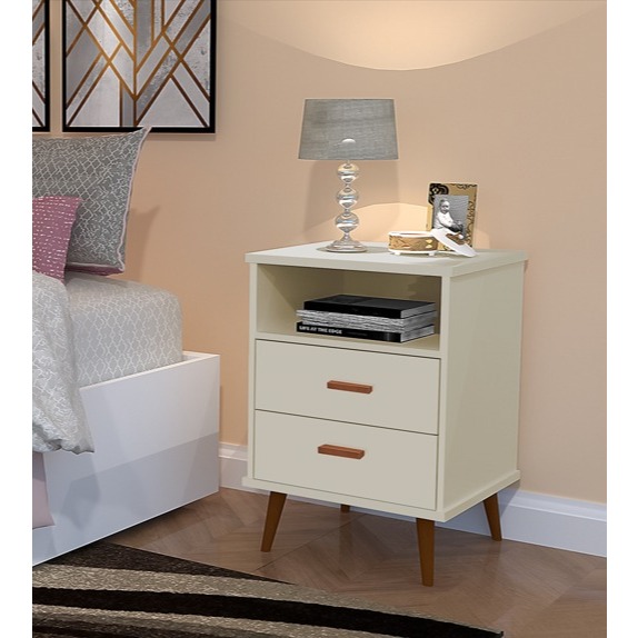 *MEGA OFERTA* Mesa Cabeceira Italia para Quarto com 2 portas e 2 cores Elegante Decorativo