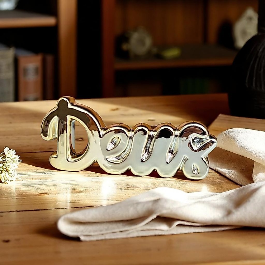 Enfeite Palavra Decorativa Deus Decoração Sala Quarto Mesa Cabeceira Estante Mesa Rack Letra Letreiro