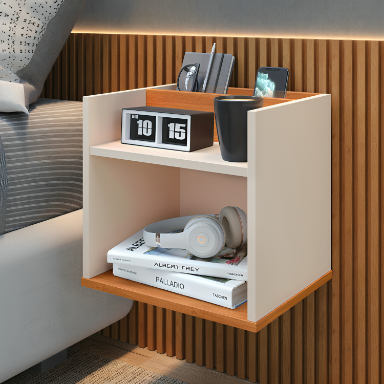Mesa De Cabeceira Madri Decorativa Quarto Suspensa Divisória Organizadora Nicho