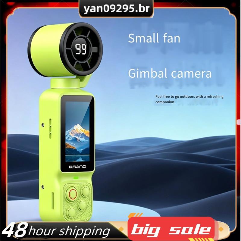 Câmera Gimbal Portátil 1080P Com Ventilador 180 ° Rotativa HD Vlog Pocket Action Cam De Resfriamento A