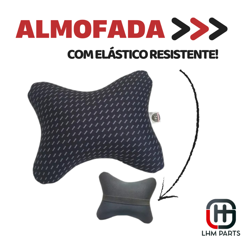 Almofada Encosto Pra Carro Motorista e Passageiro Para Viagem Carro Automotivo Desanso Para Pescoço Cabeça