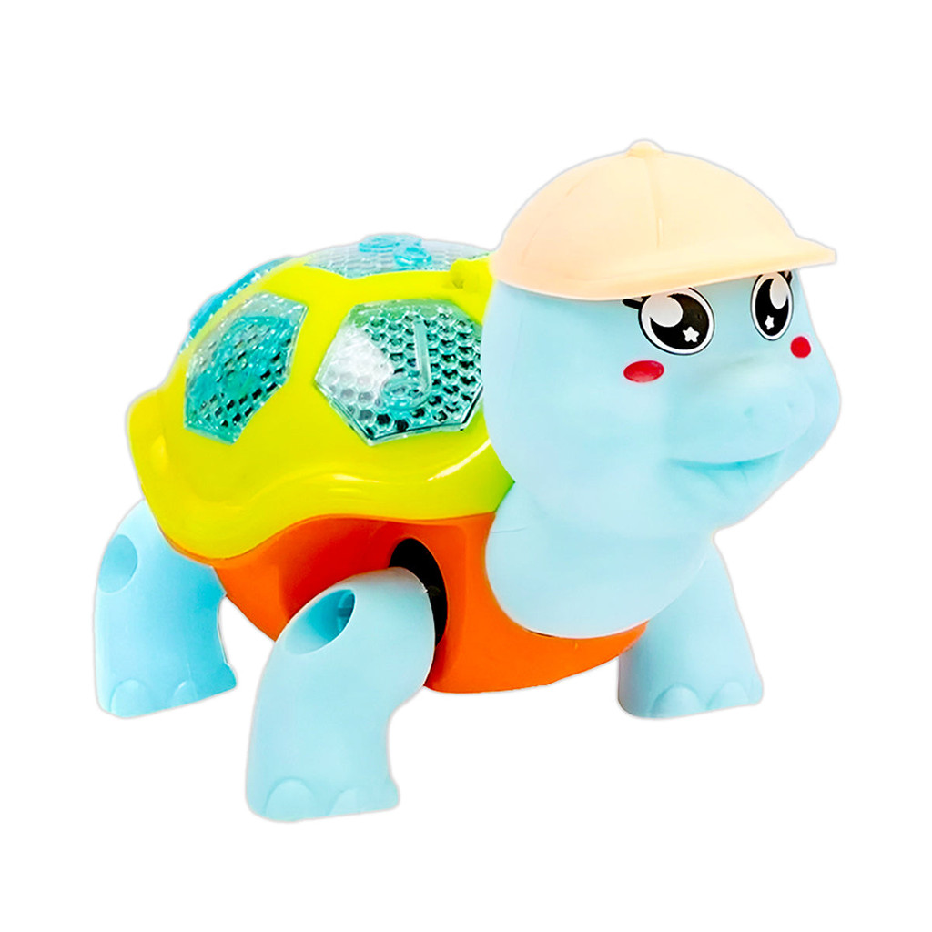 Tartaruga Brinquedo Infantil Dançante Som e Luz Azul