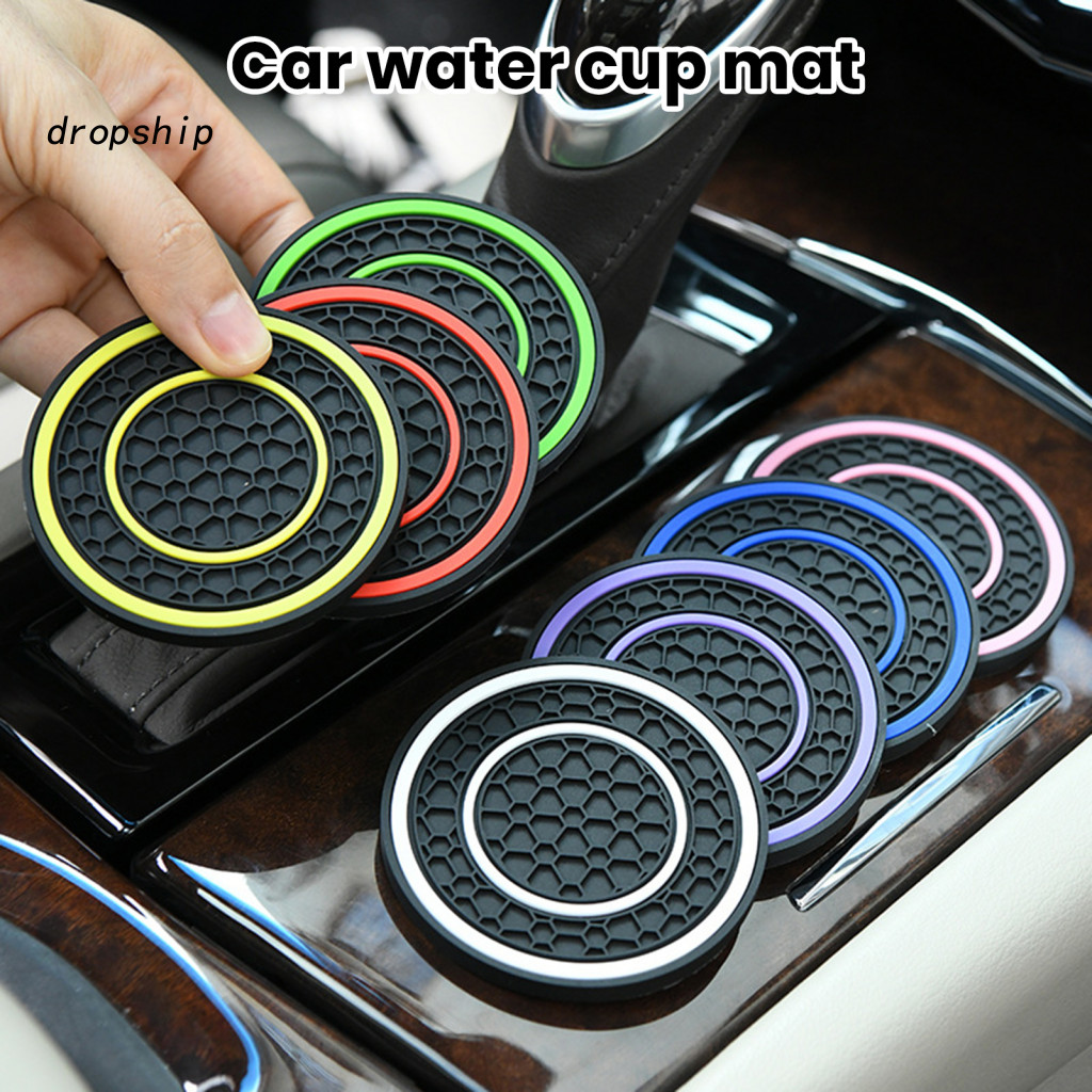 Anti-slip Car Coaster Universal Cup Holder Non-slip Waterproof Pvc Mug Pad High Temperature Resistant Automotive Mat
