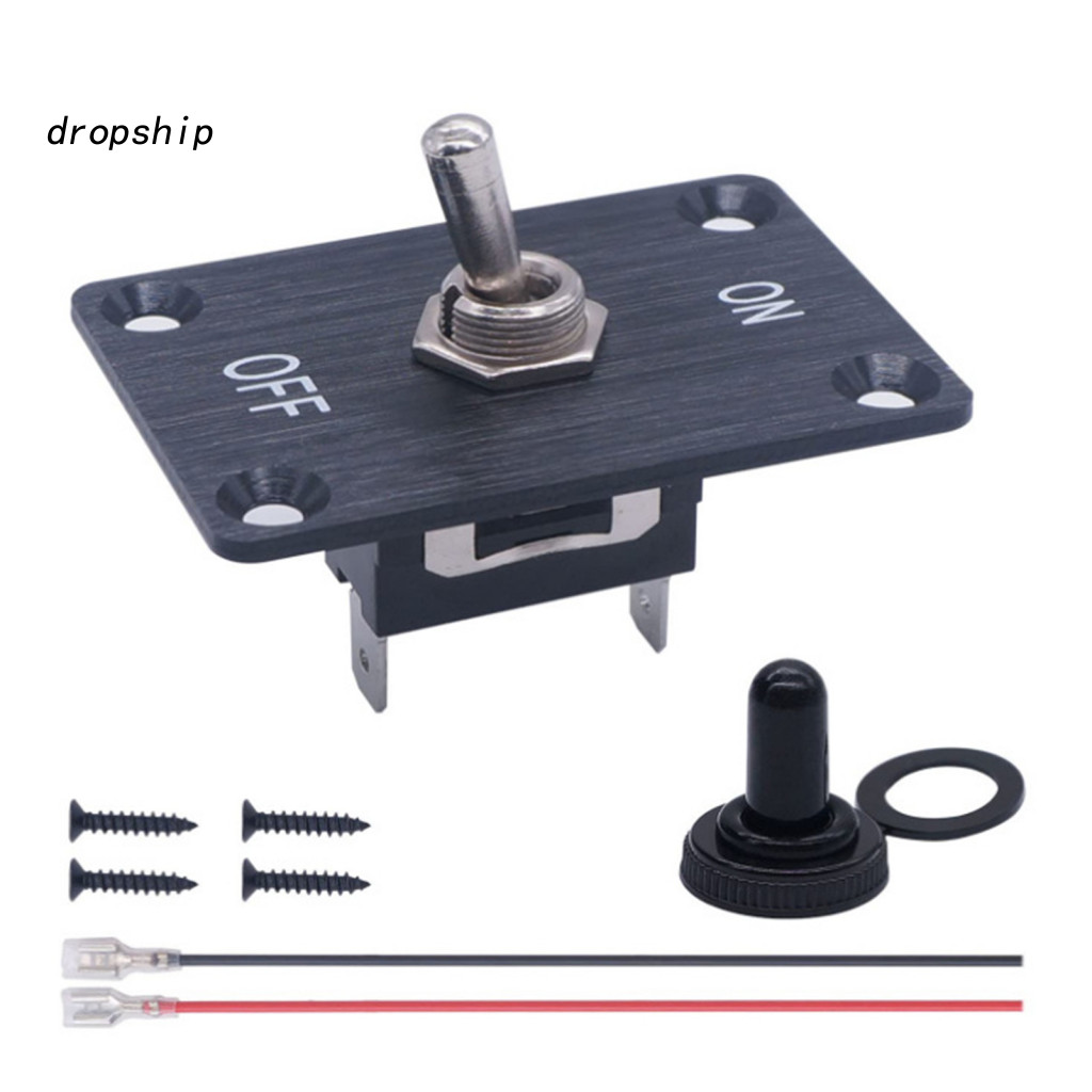 On/off Toggle Switch 30a 12vdc Automotive 12v Heavy Duty Waterproof 2 Pin Spst with Mounting Plate Weatherproof Boot for