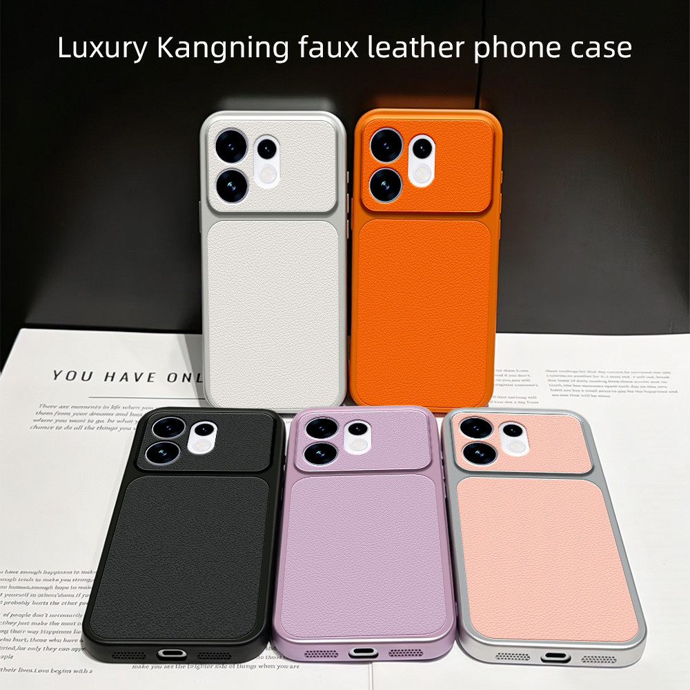 Luxo Cor Pura Couro Caso De Telefone Para OPPO Reno16 15 14 13 10 Pro 15F 14F 13F 12F Proteção Lente Fosco Capa Traseira