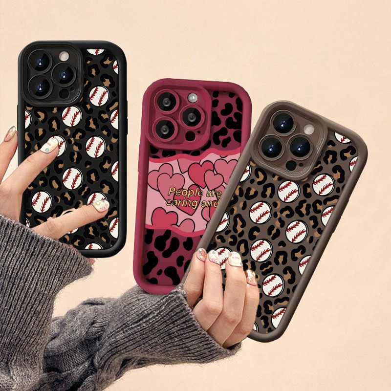 INS Leopardo Impressão Amor Caso De Telefone Para OPPO Reno15 14 13 12 Pro 15F 14F 13F 12F À Prova De Choque Macio TPU C