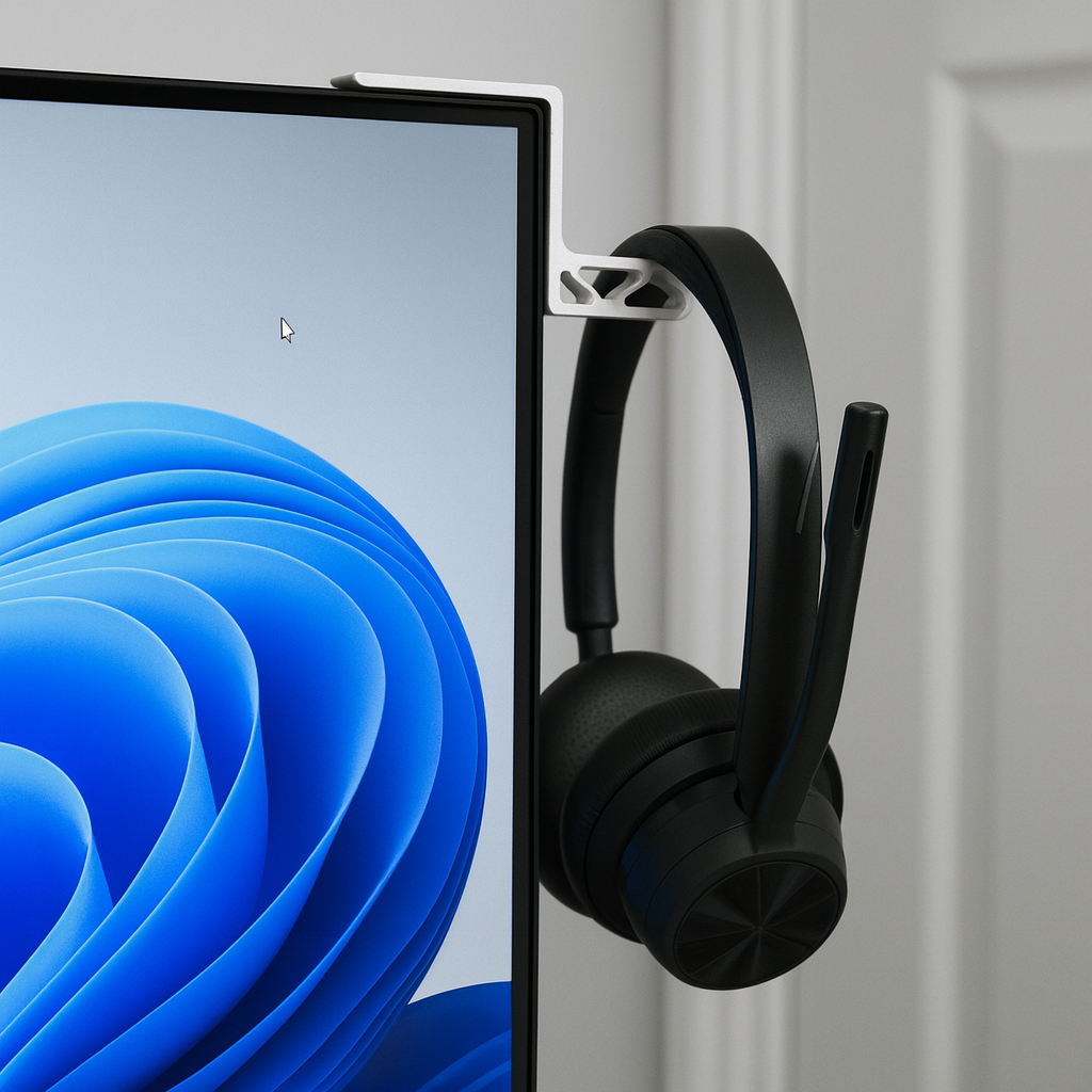 Suporte Fone Headset para Canto De Tela Monitor ou TV