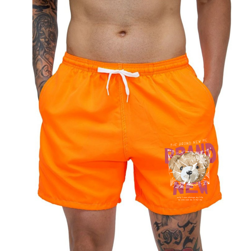 Short Tactel Praia Calor Treino  Mauricinho Curto Verão Urso Brand New Varias Cores Top